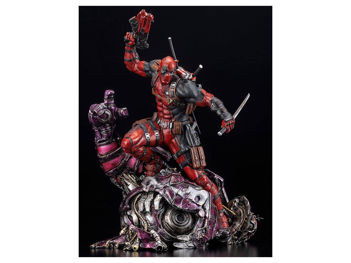 Kotobukiya 1/6 Marvel Universe Series Deadpool Fine Art Statue Signature Series -Featuring The Kucharek Brothers, Cold Cast Statue | 4934054035946