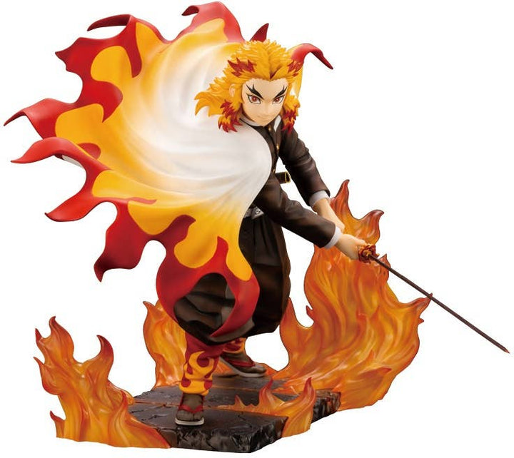 Kotobukiya 1/8 Artfx J Kyojuro Rengoku Demon Slayer, Pre-painted PVC Statue | 4934054026562