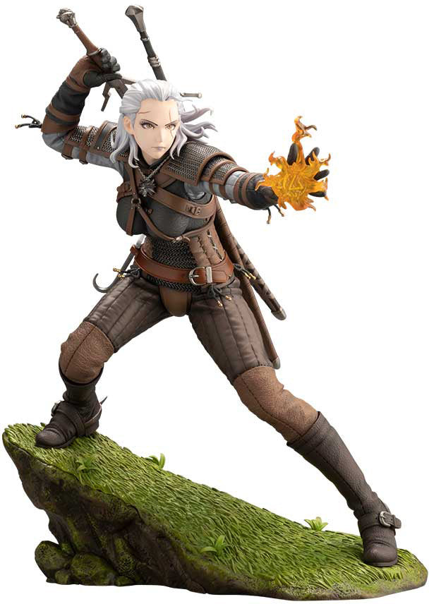 Kotobukiya 1/7 The Witcher Series Geralt Bishoujo, Pre-Painted PVC Statue