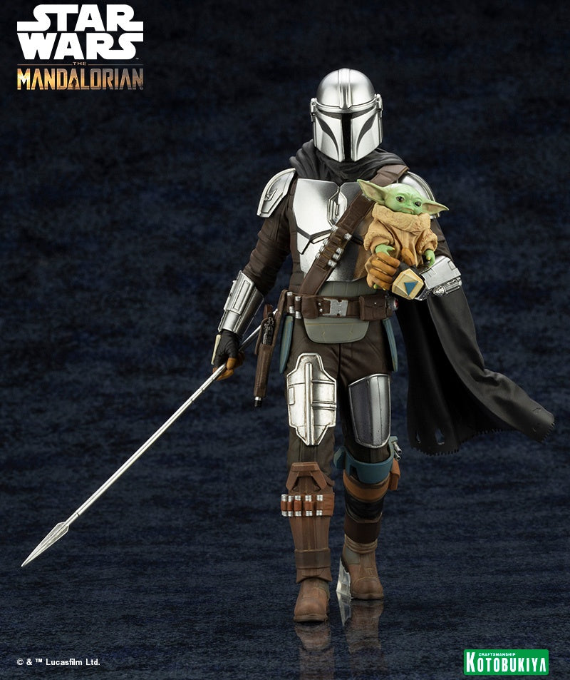 KOTOBUKIYA ARTFX+ MANDALORIAN & GROGU with Beskar Staff(190526042827) - P-REX Hobby