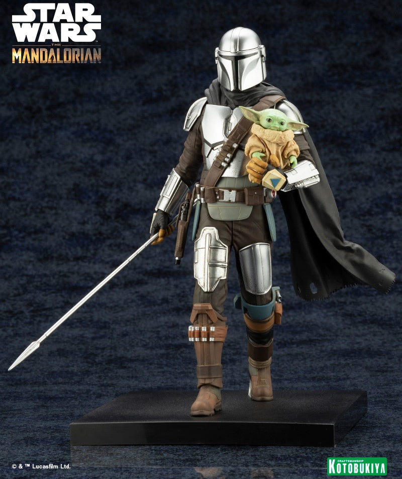 KOTOBUKIYA ARTFX+ MANDALORIAN & GROGU with Beskar Staff(190526042827) - P-REX Hobby