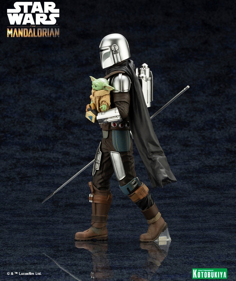 KOTOBUKIYA ARTFX+ MANDALORIAN & GROGU with Beskar Staff(190526042827) - P-REX Hobby