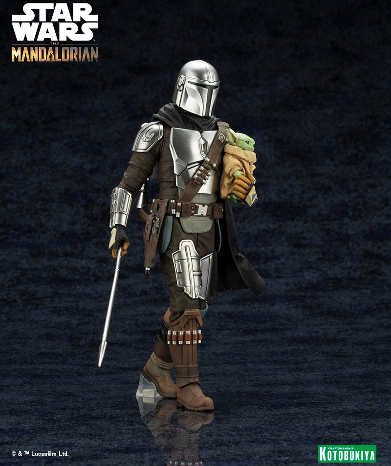 KOTOBUKIYA ARTFX+ MANDALORIAN & GROGU with Beskar Staff(190526042827) - P-REX Hobby
