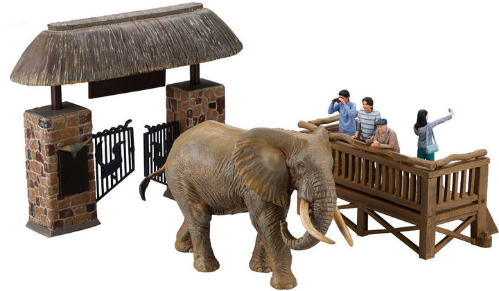 MegaHouse [KAIYODO] [UNPAINTED] ARTPLA Tourist and African Elephant Set (December 2010) | 4537807190161