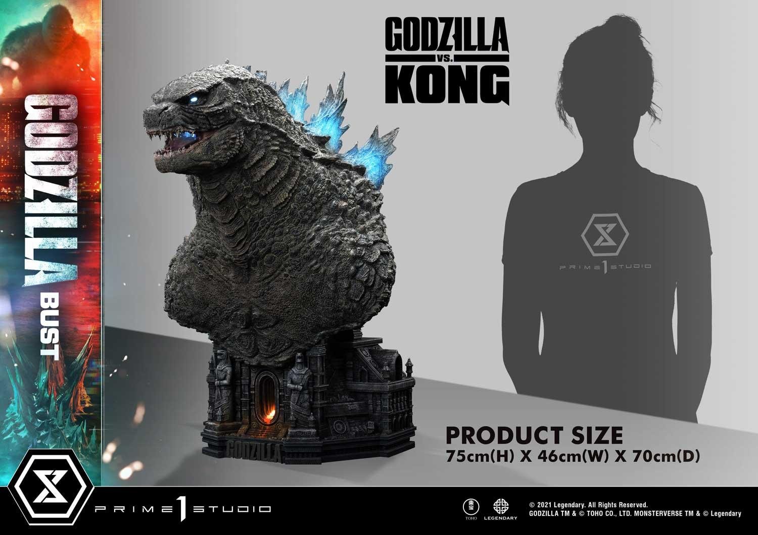 Life Size Bust Godzilla vs Kong (Film) Godzilla Bonus Version