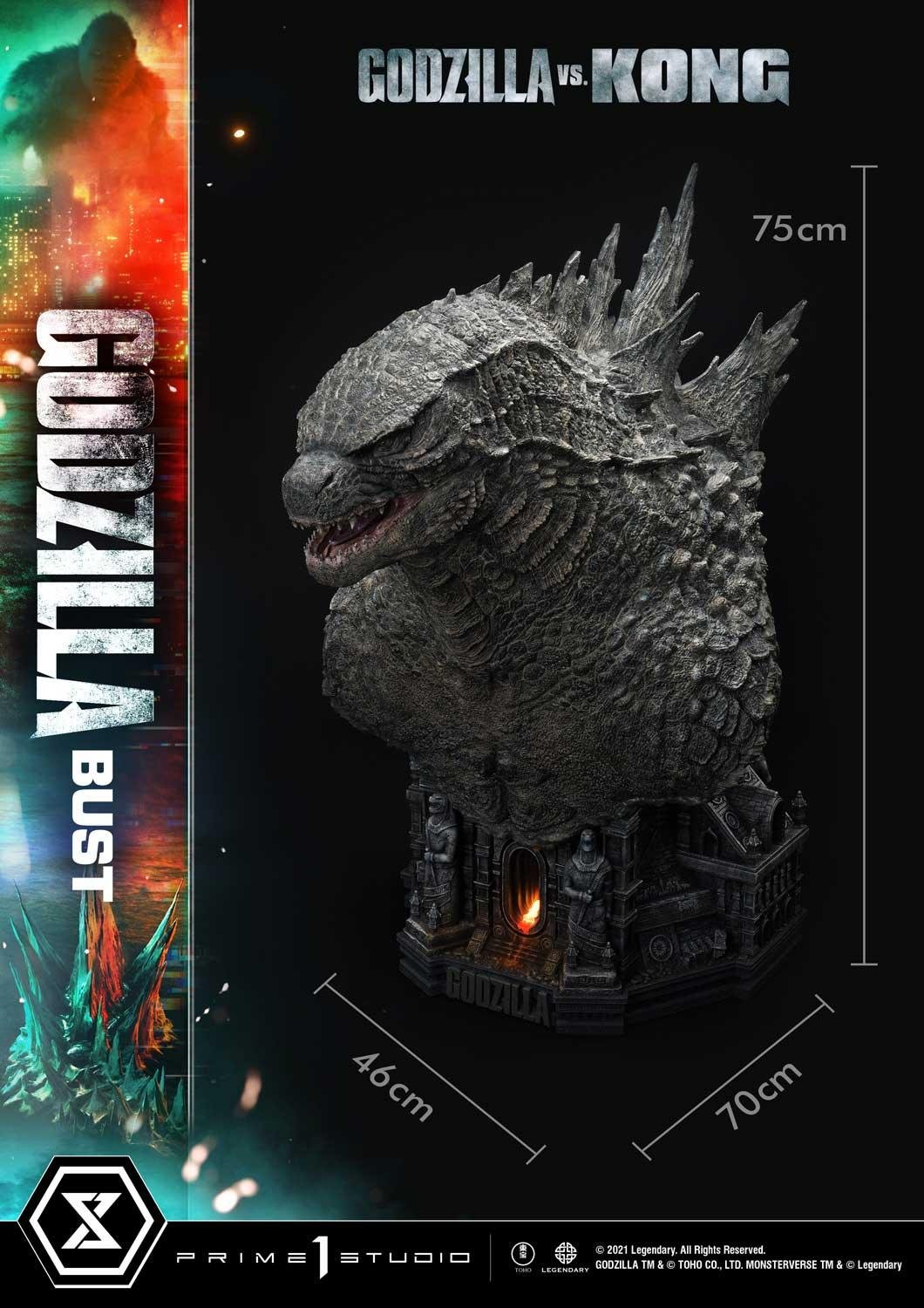 Life Size Bust Godzilla vs Kong (Film) Godzilla Bonus Version