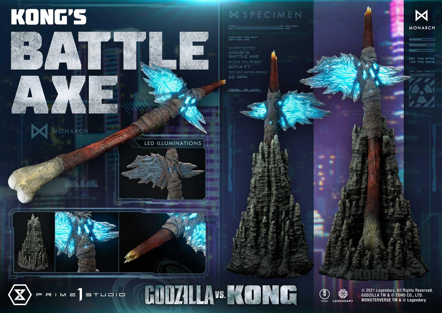 Life Size Bust Godzilla vs Kong (Film) Kong's Battle Axe