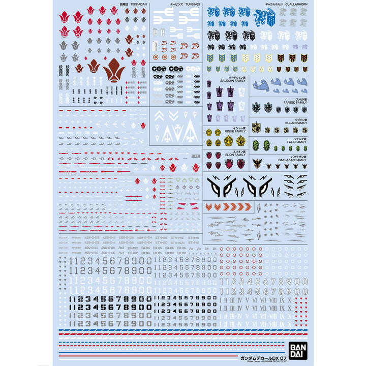 P-Bandai Gundam Decal DX 07