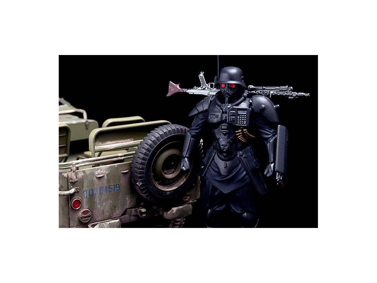 The Red Spectacles Series Plamax MF-35: Minimum Factory Protect Gear with Special Investigations Unit Patrol Vehicle Model Kit | 4545784010914