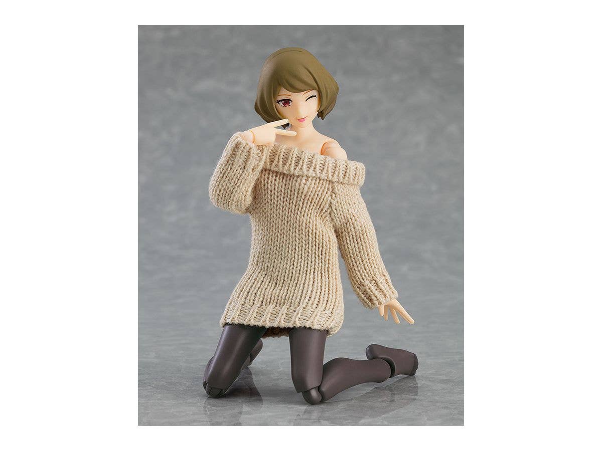 figma Female Body (Chiaki) with Off-the-Shoulder Sweater Dress | 4545784068366
