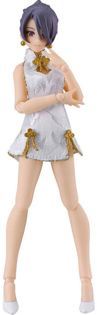 figma Female Body (Mika) with Mini Skirt Chinese Dress Outfit (White) | 4545784069134