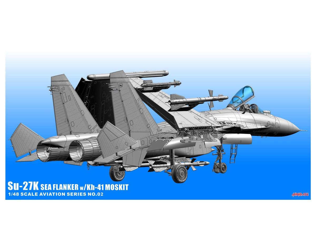Minibase 1/48 Su-27K Sea Flanker W/Kh-41 Moskit Aircraft | 4897115990038