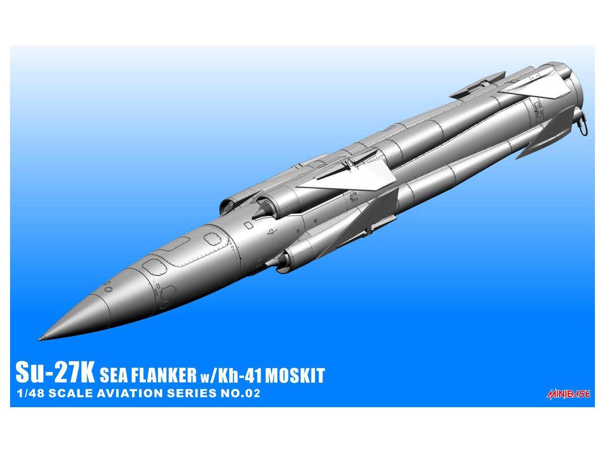 Minibase 1/48 Su-27K Sea Flanker W/Kh-41 Moskit Aircraft | 4897115990038