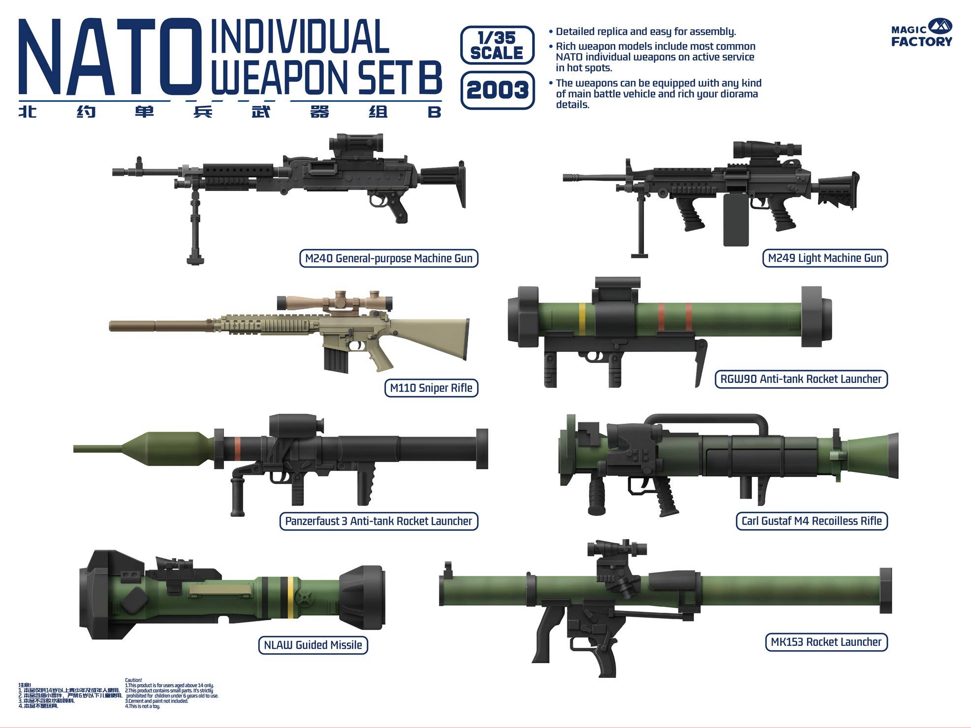 Magic Factory 1/35 NATO Individual  Weapon Set B | 6974715830075