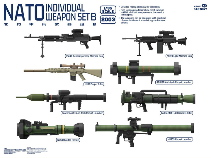 Magic Factory 1/35 NATO Individual  Weapon Set B | 6974715830075