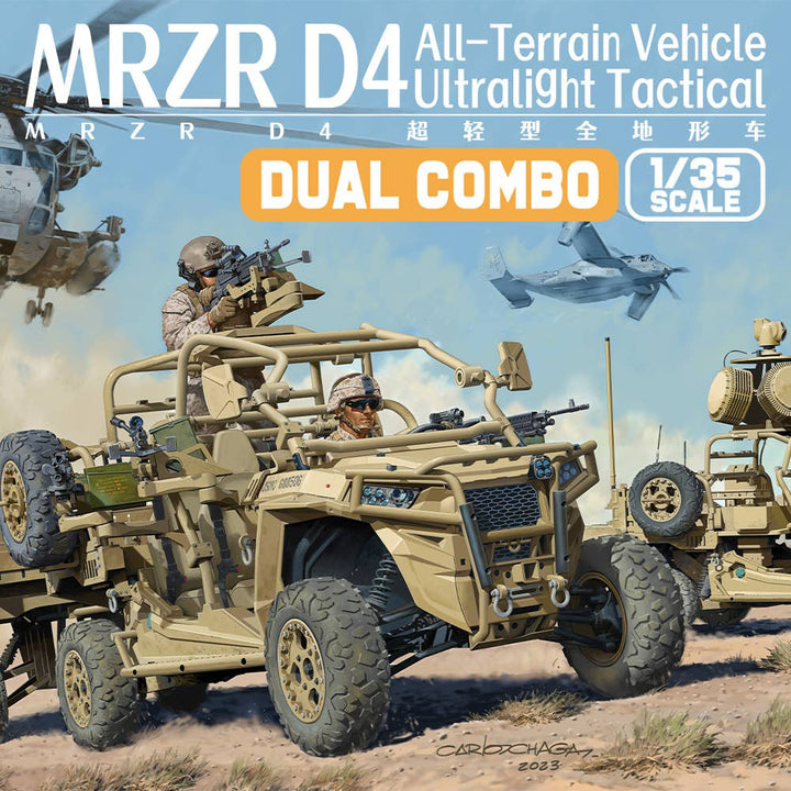 Magic Factory 1/35 MRZR D4 Ultralight Tactical All-Terrain Vehicle (Dual Combo/Two kits in one set) | 6974715830143