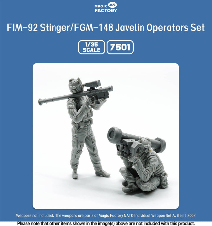 Magic Factory 1/35 FIM-92 Stinger/FGM-148 Javelin Operators Set (Resin) | 6974715830129