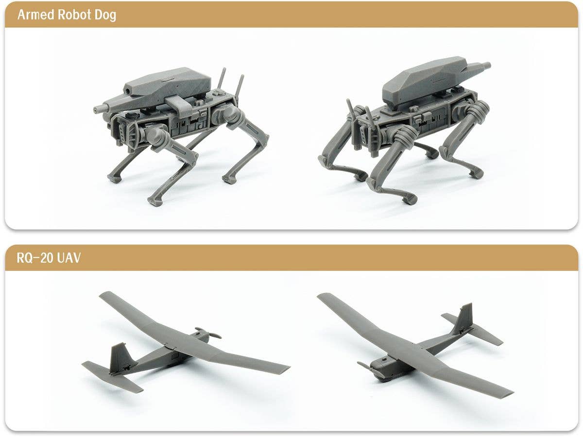 Magic Factory 1/35 Armed Robot Dog & RQ-20 UAV Set | 6974715830167