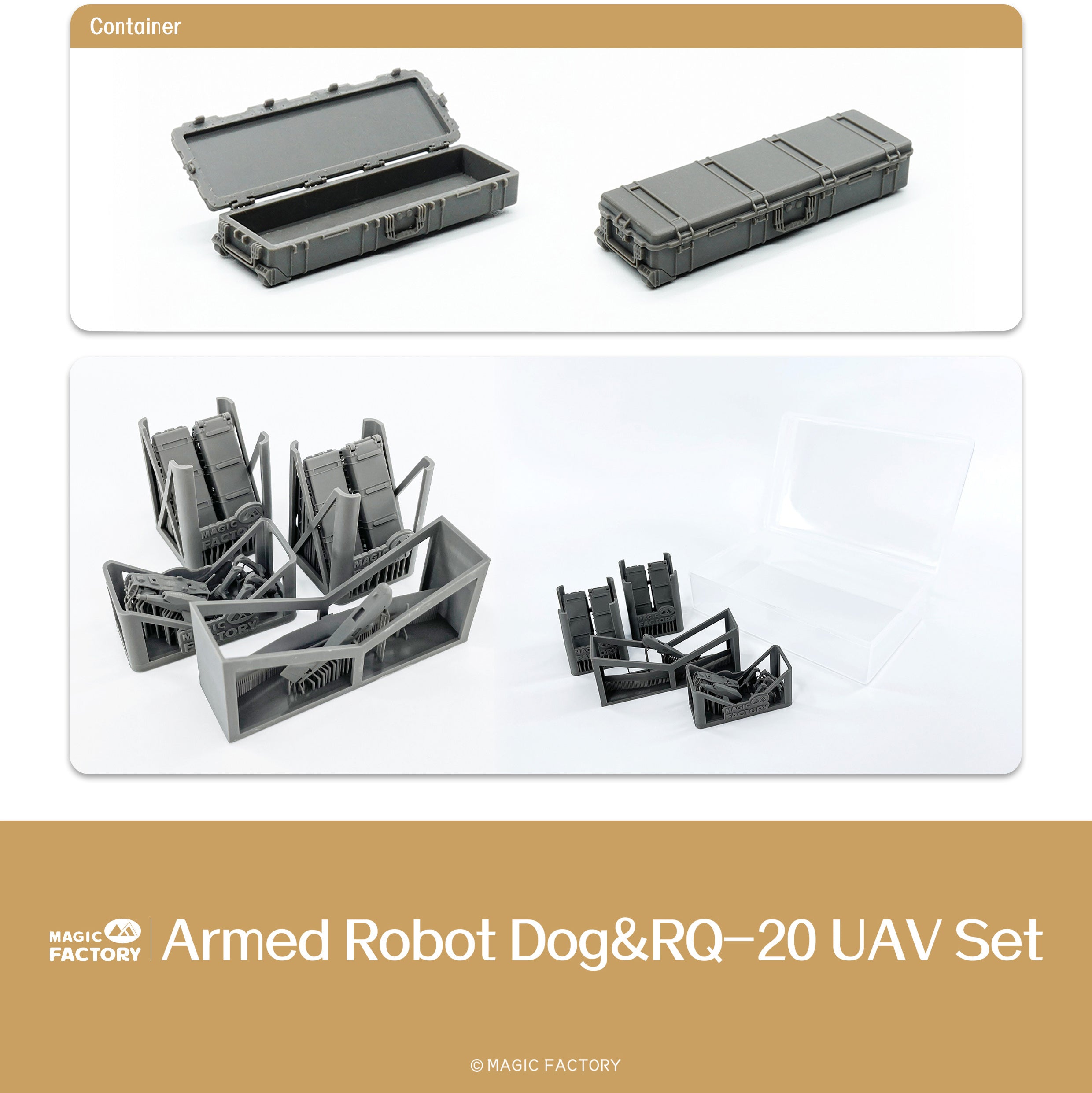 Magic Factory 1/35 Armed Robot Dog & RQ-20 UAV Set | 6974715830167