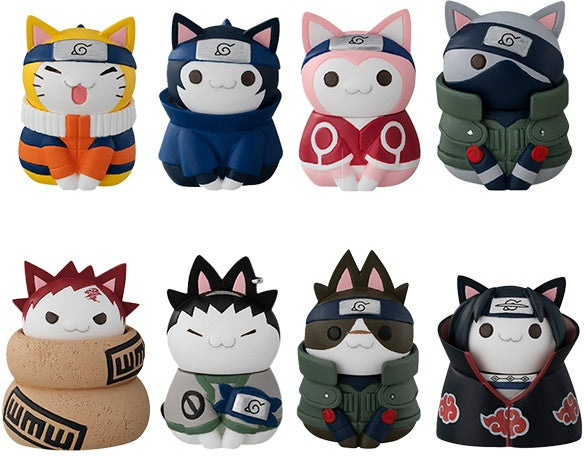 Megahouse Mega Cat Project Nyaruto Cats of Konoha "Naruto", Complete Set of 8