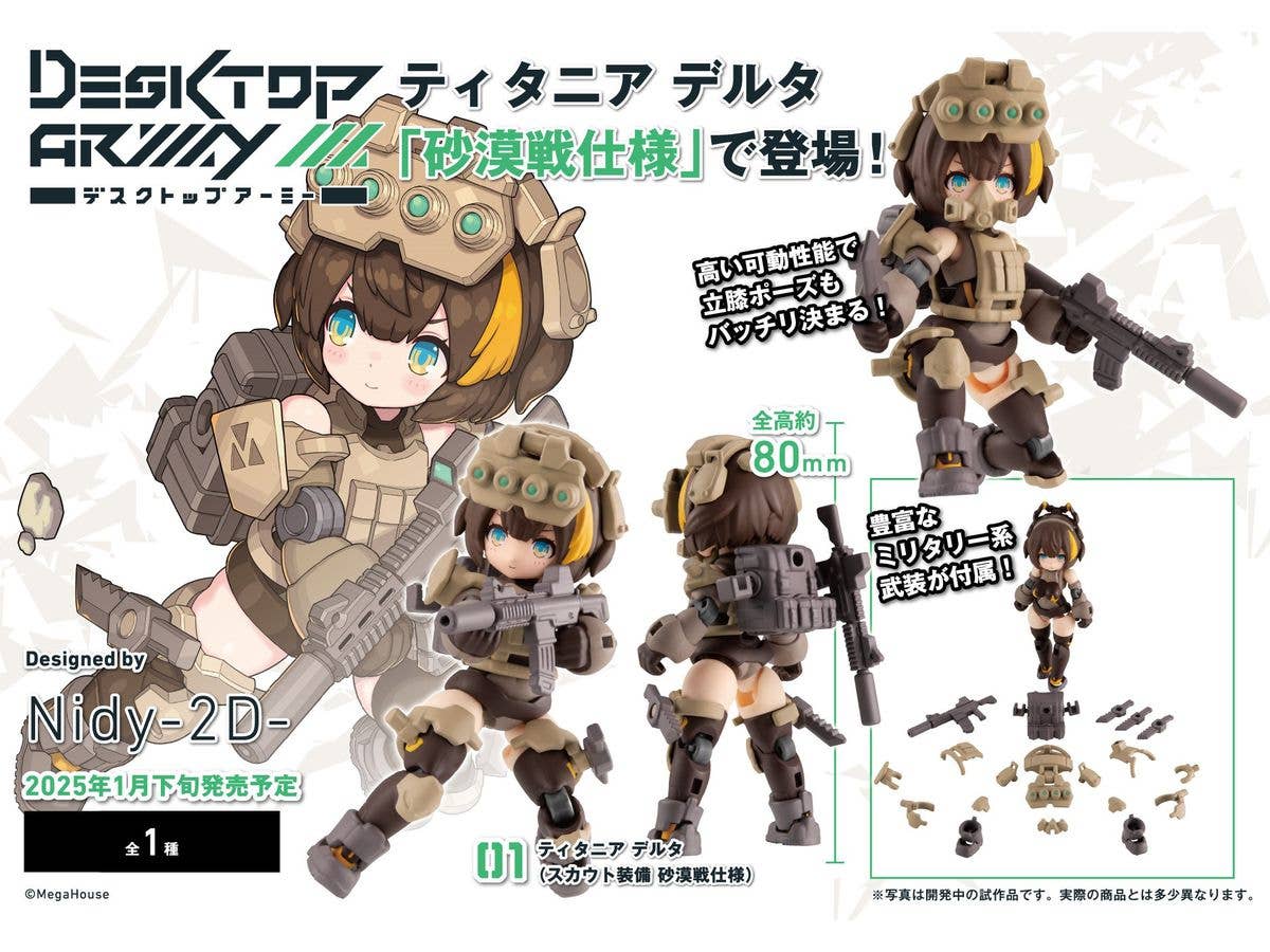 MegaHouse Desk Top Army N-212d Titania Delta (Ver. Scout equipped desert combat spec) | 4535123841453
