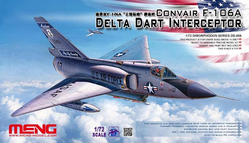 MENG 1/72 Convair F-106A Delta Dart Interceptor | 4897038550883