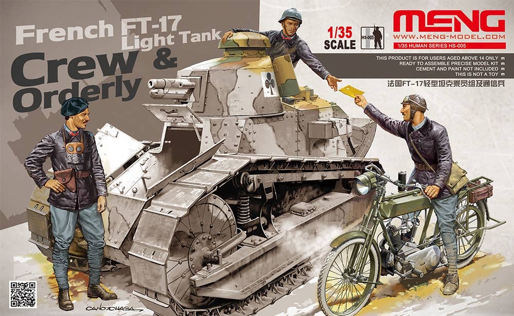 Meng 1/35 FRENCH FT-17 LIGHT TANK CREW & ORDERLY | 4897038551026