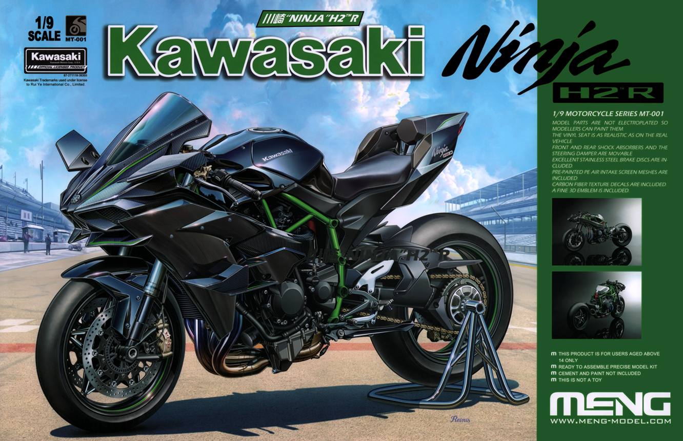 Meng 1/9 Kawasaki Ninja H2 R (Unpainted Edition) | 4897038552221