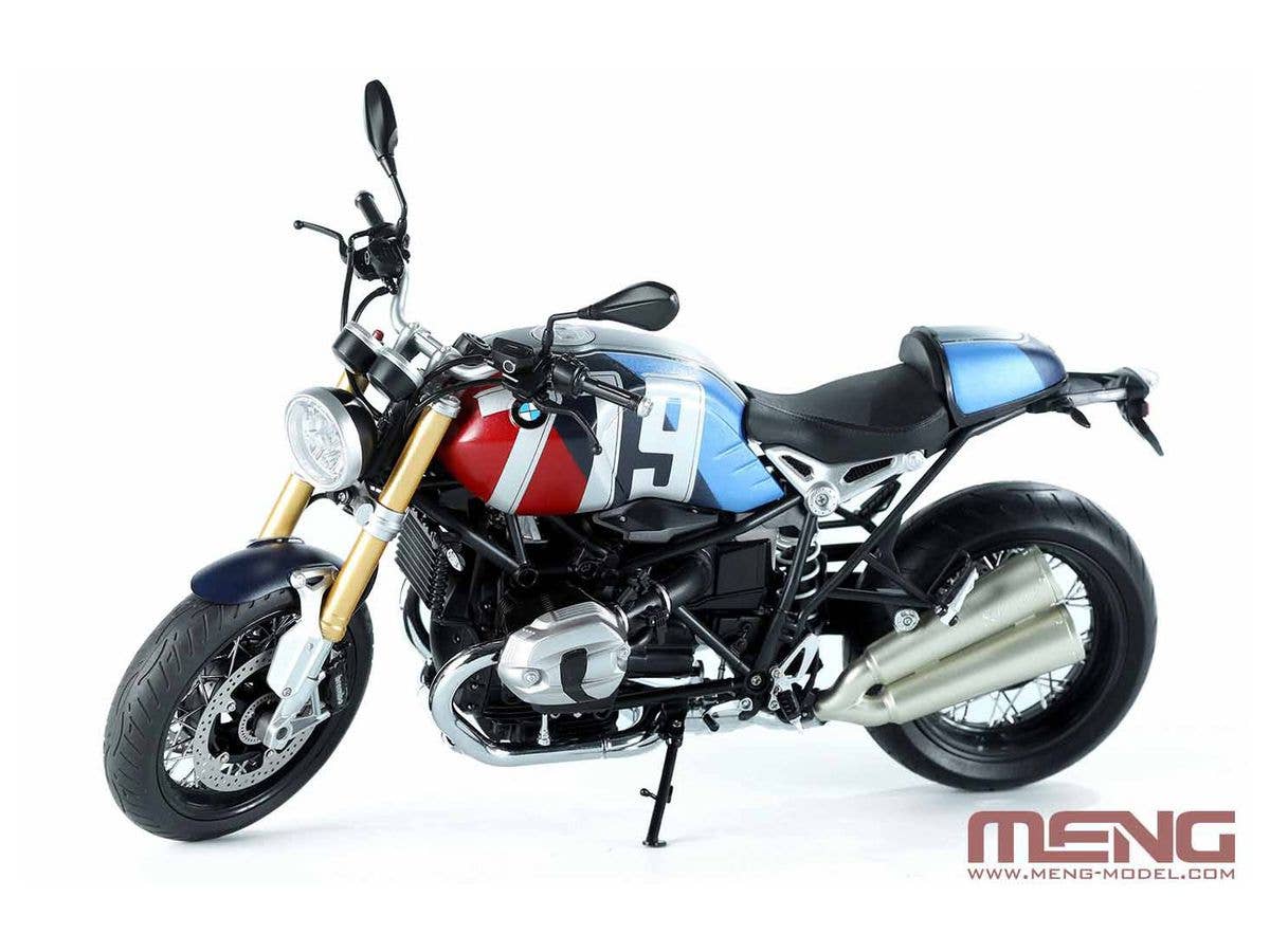 Meng 1/9 BMW R nineT Option 719 Mars Red/Cosmic Blue (Pre-colored Edition) | 4897038553280