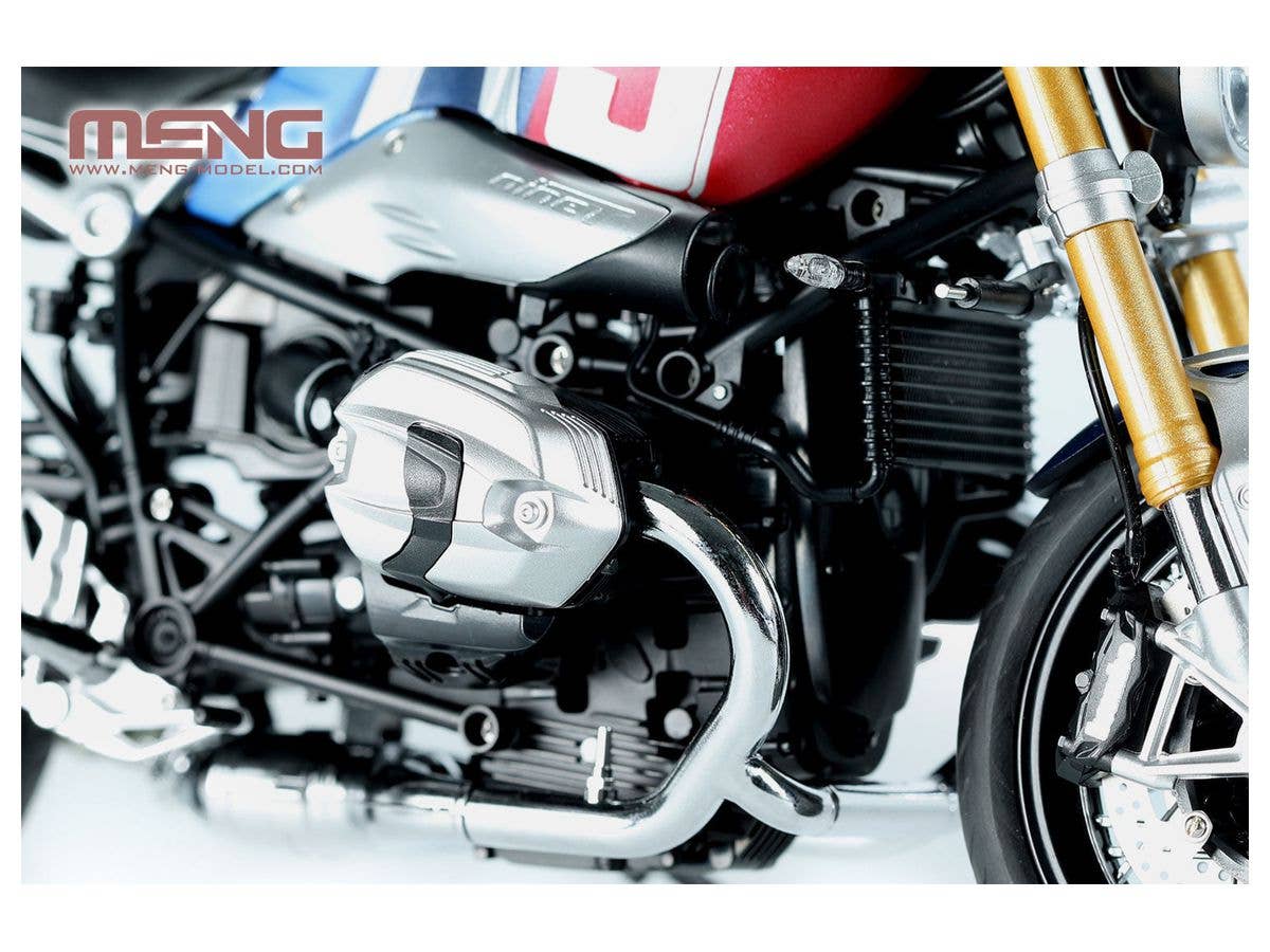 Meng 1/9 BMW R nineT Option 719 Mars Red/Cosmic Blue (Pre-colored Edition) | 4897038553280