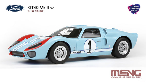 Meng 1/12 Ford GT40 Mk II Shelby American Team 24 Hours Le Mans 1966