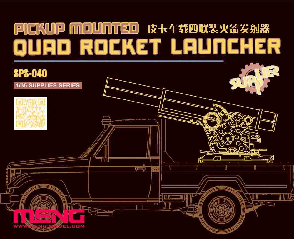 Meng Pickup Mounted Quad Rocket Launcher (RESIN) | 4897038551316