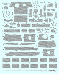 Meng German Medium Tank Sd.Kfz.171 Panther Ausf.A Late Production Zimmerit Decal Type D | 4897038551729