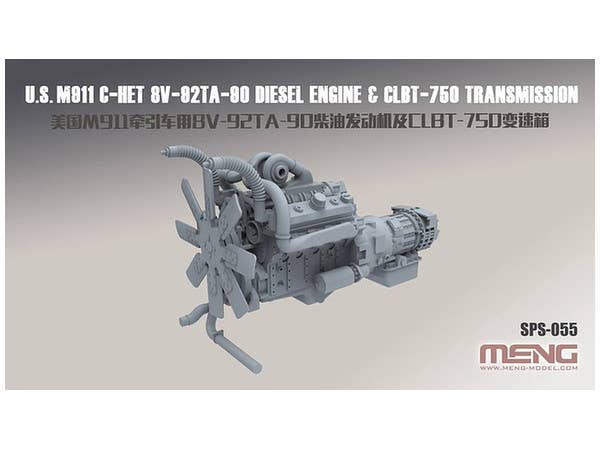 Meng 1/35 U.S. M911 C-HET 8V-92TA-90 Diesel Engine & CLBT-750 Transmission (Resin) | 4897038551811
