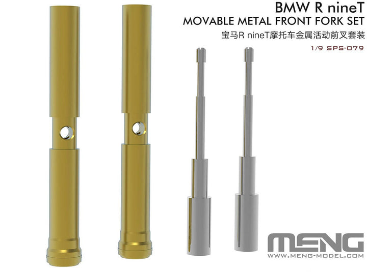 Meng 1/9 BMW R nineT Movable Metal Front Fork Set | 4897038553075