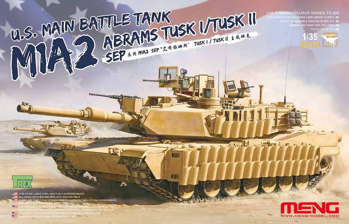 Meng 1/35 U.S. Main Battle Tank M1A2 SEP Abrams TUSK I/TUSK II | 4897038550951