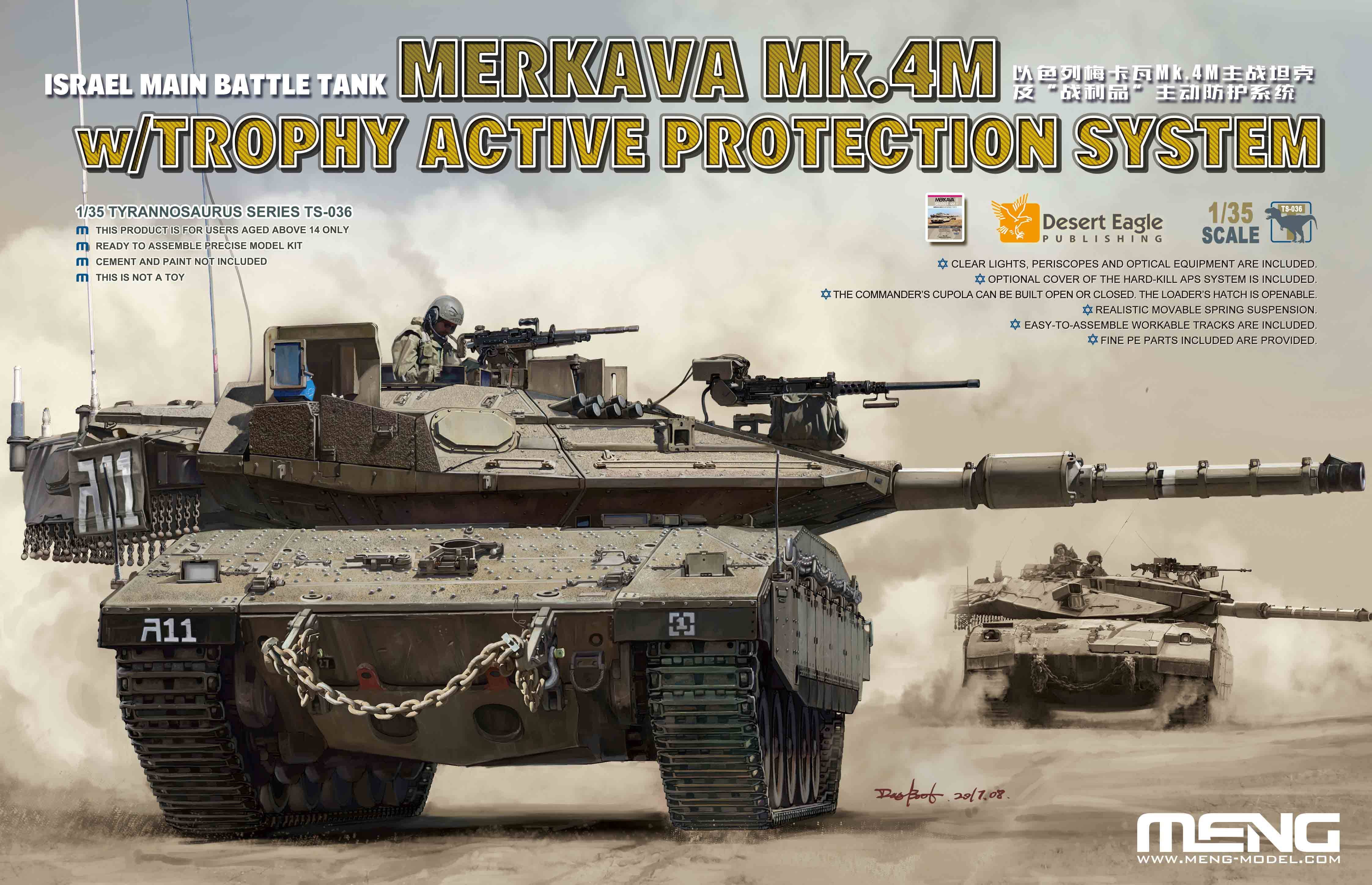 Meng 1/35 Israel Main Battle Tank Merkava Mk.4M w/Trophy Active Protection System | 4897038551835