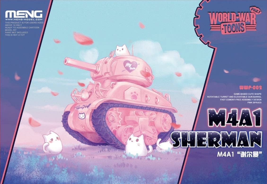 Meng M4A1 Sherman (CARTOON MODEL, PINK COLOR) | 4897038558094