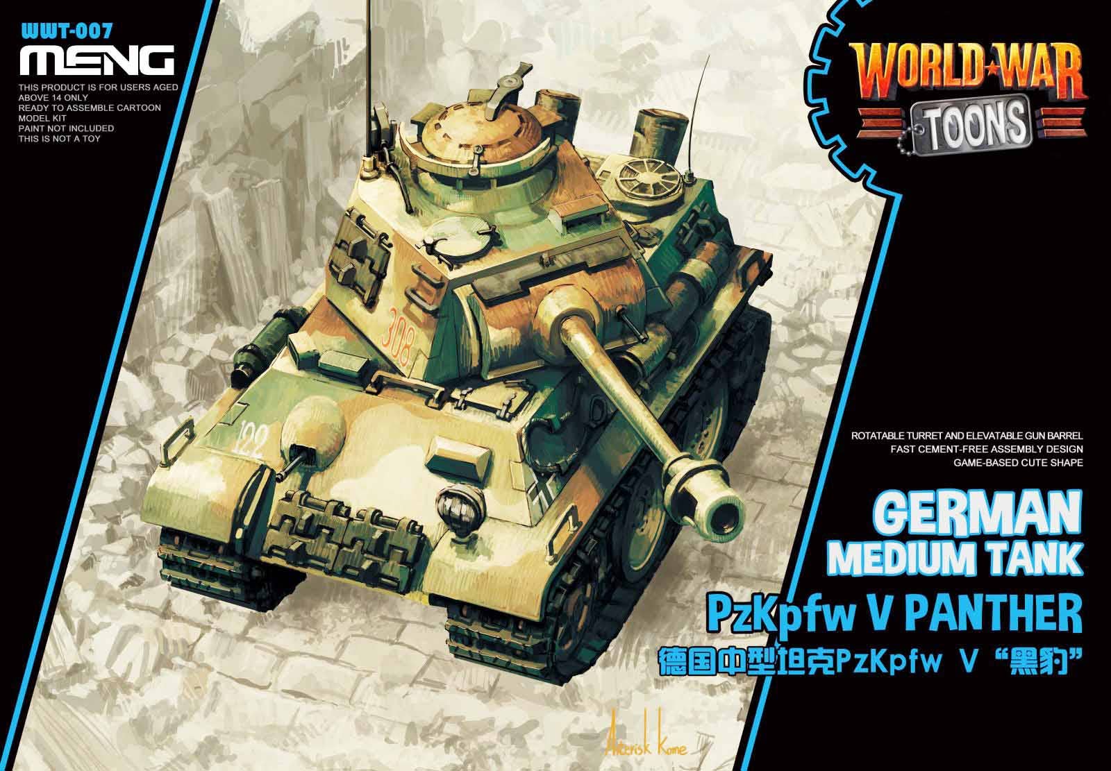 Meng German Medium Tank PzKpfw V Panther (CARTOON MODEL) | 4897038558070
