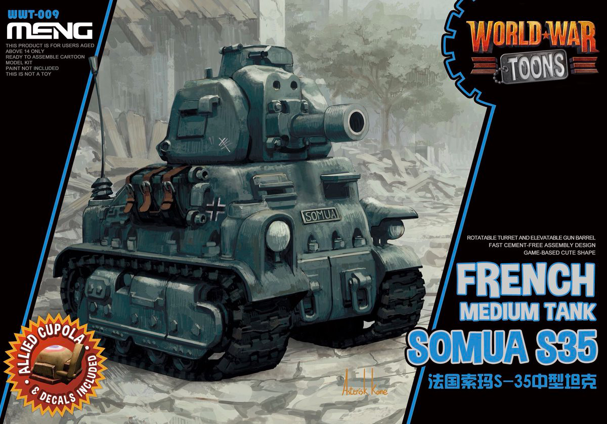 Meng French Medium Tank Somua S-35 (CARTOON MODEL) | 4897038558100