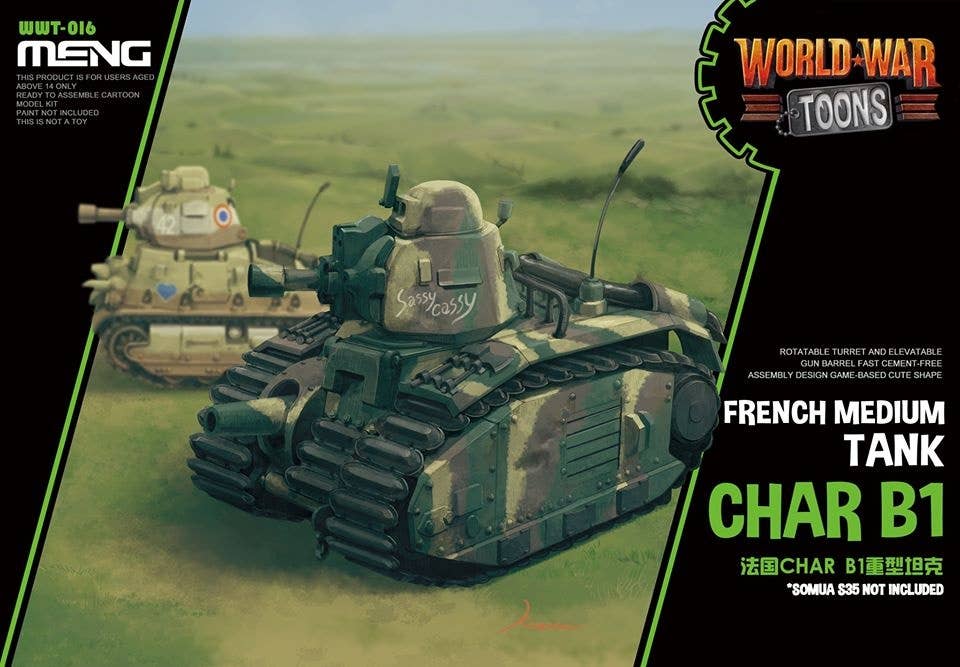Meng French Heavy Tank Char B1 (Cartoon Model) | 4897038558315