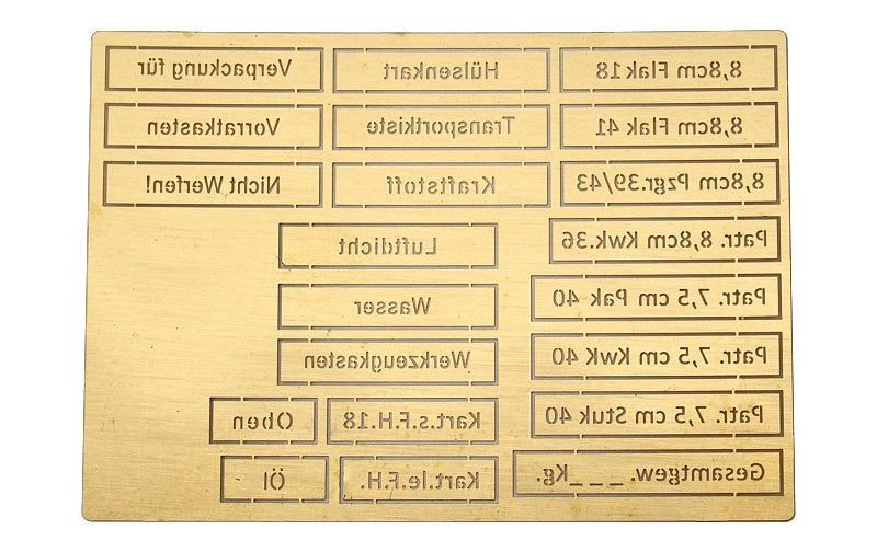Matho 1/35 German Crate Markings (airbrush templates)