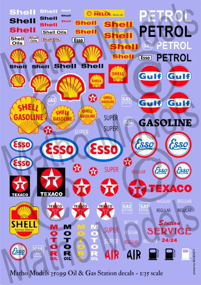 Matho 1/35 Oil & Gas Station decals