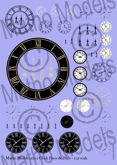 Matho 1/35 Clock Faces & Dials