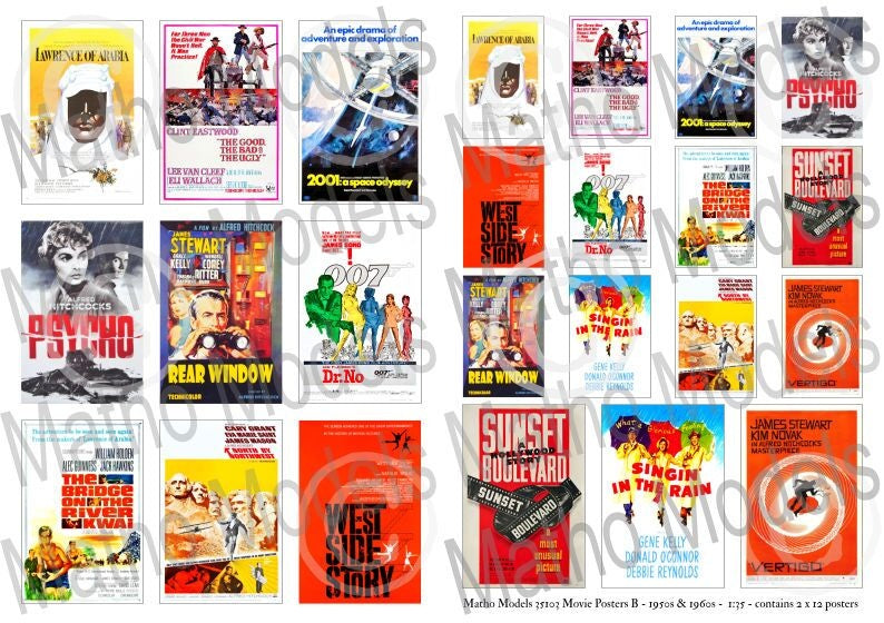 Matho 1/35 Movie Posters B - 1950s & 1960s