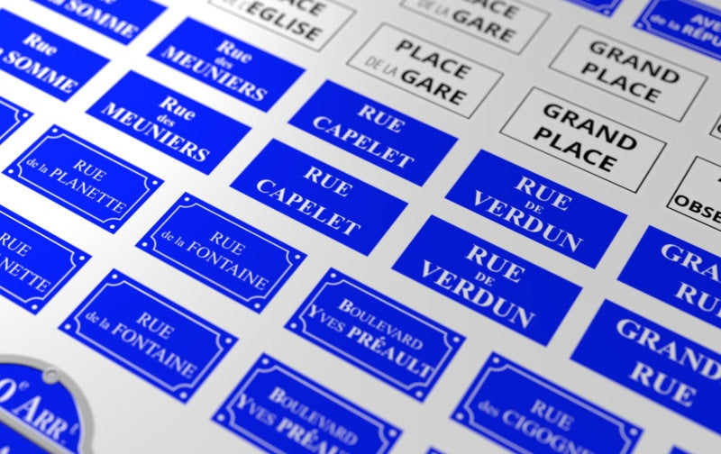 Matho 1/35 Street Name Signs A - French
