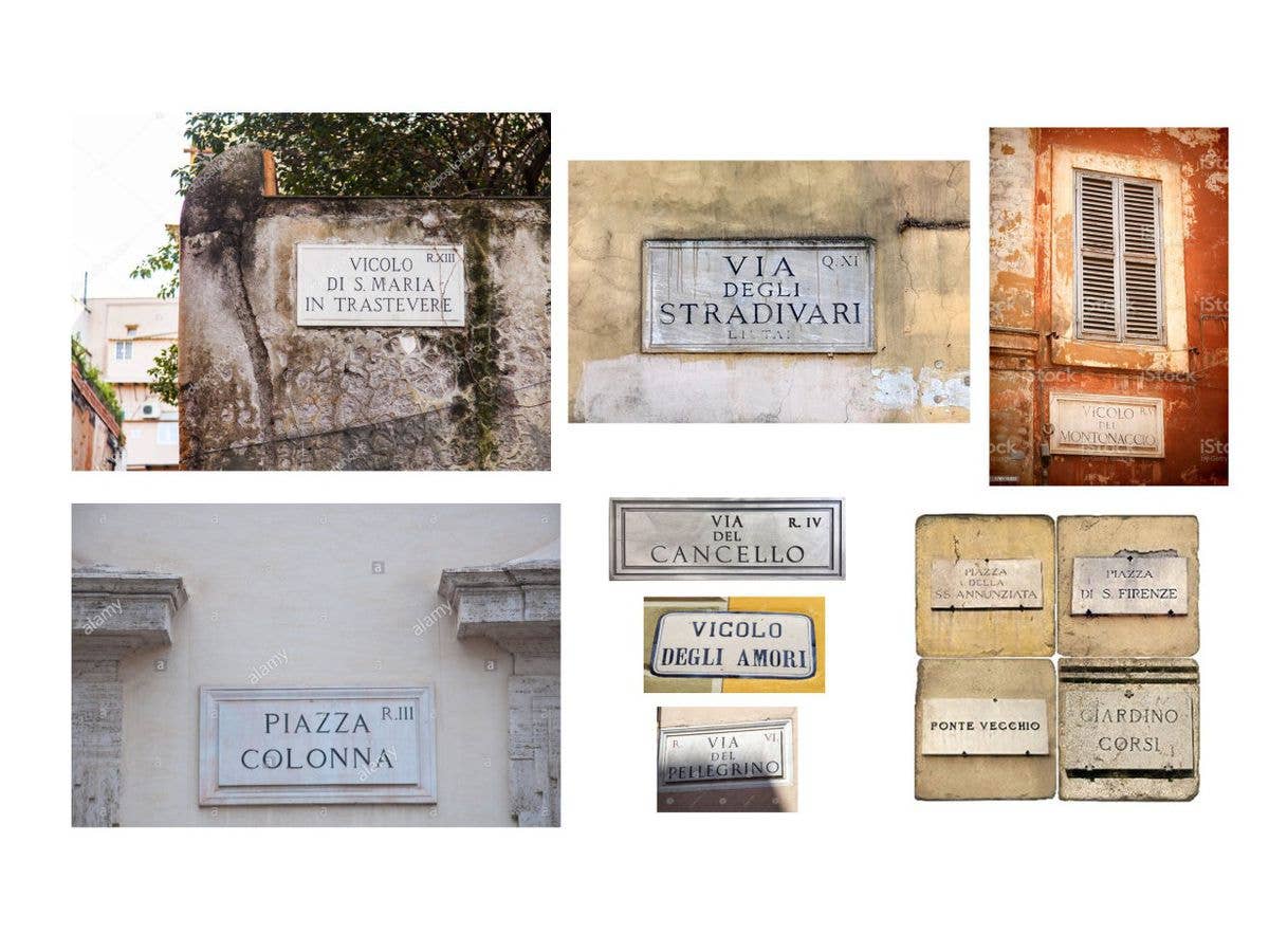 Matho 1/35 Street Name Signs B - Italian | 5449612351240