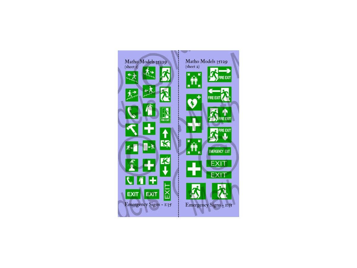 Matho 1/35 Emergency Signs | 5449612351295