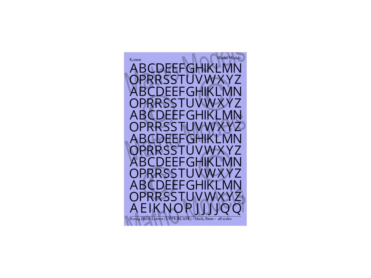 Matho Decal Letters (UPPERCASE) - black, 8mm | 5449612800243