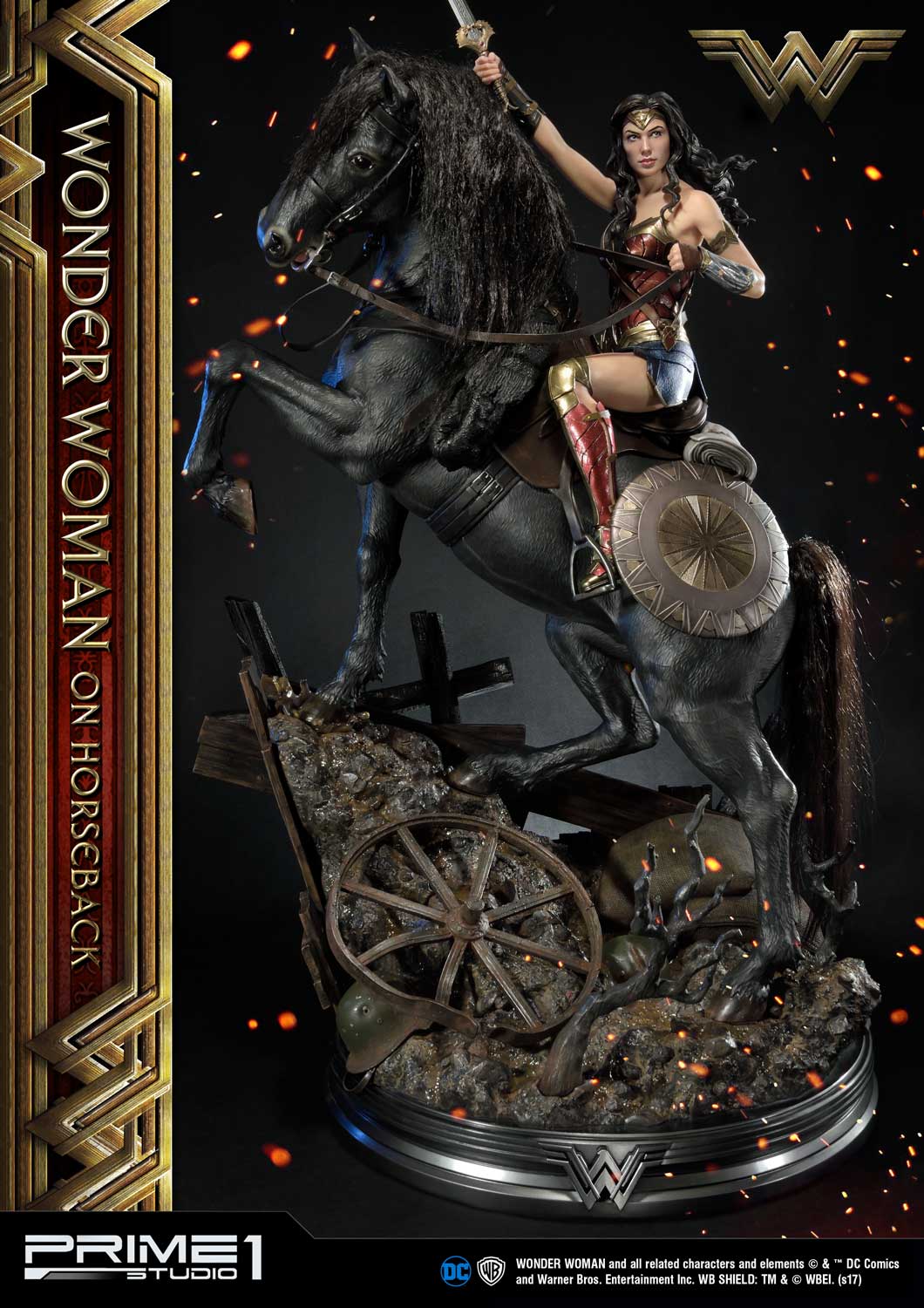 Museum Masterline Wonder Woman (Film) Wonder Woman on HorseBack Gold Version